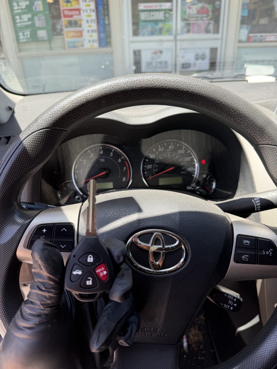 Toyota Corolla replacement key cut and programmed